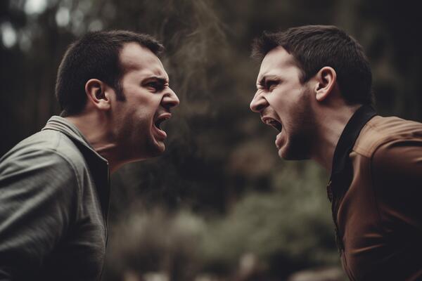 26375153-ai-generativo-dois-bravo-homens-gritando-as-cada-de-outros-em-uma-sombrio-fundo-agressivo-homens-foto